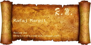 Rafaj Margit névjegykártya